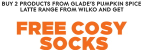 Glade Pumpkin Spiced Late Free Cosy Socks Giveaway